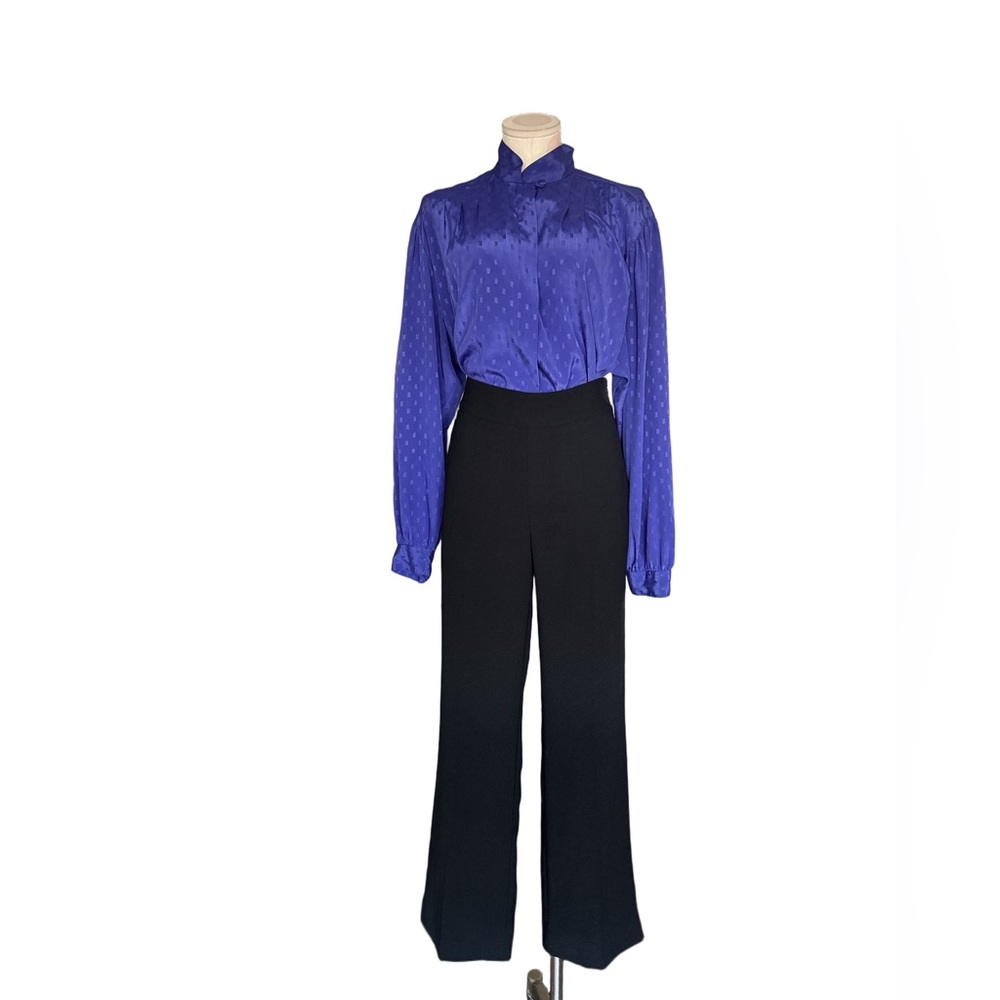Polished Minimalist Wide Leg Trousers – Black – 6 - Picture 2 of 7